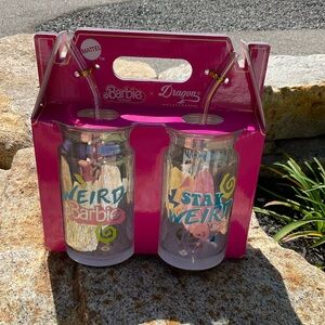 🎀Barbie x Dragon Glassware WEIRD BARBIE Iridescent Drinking Glasses